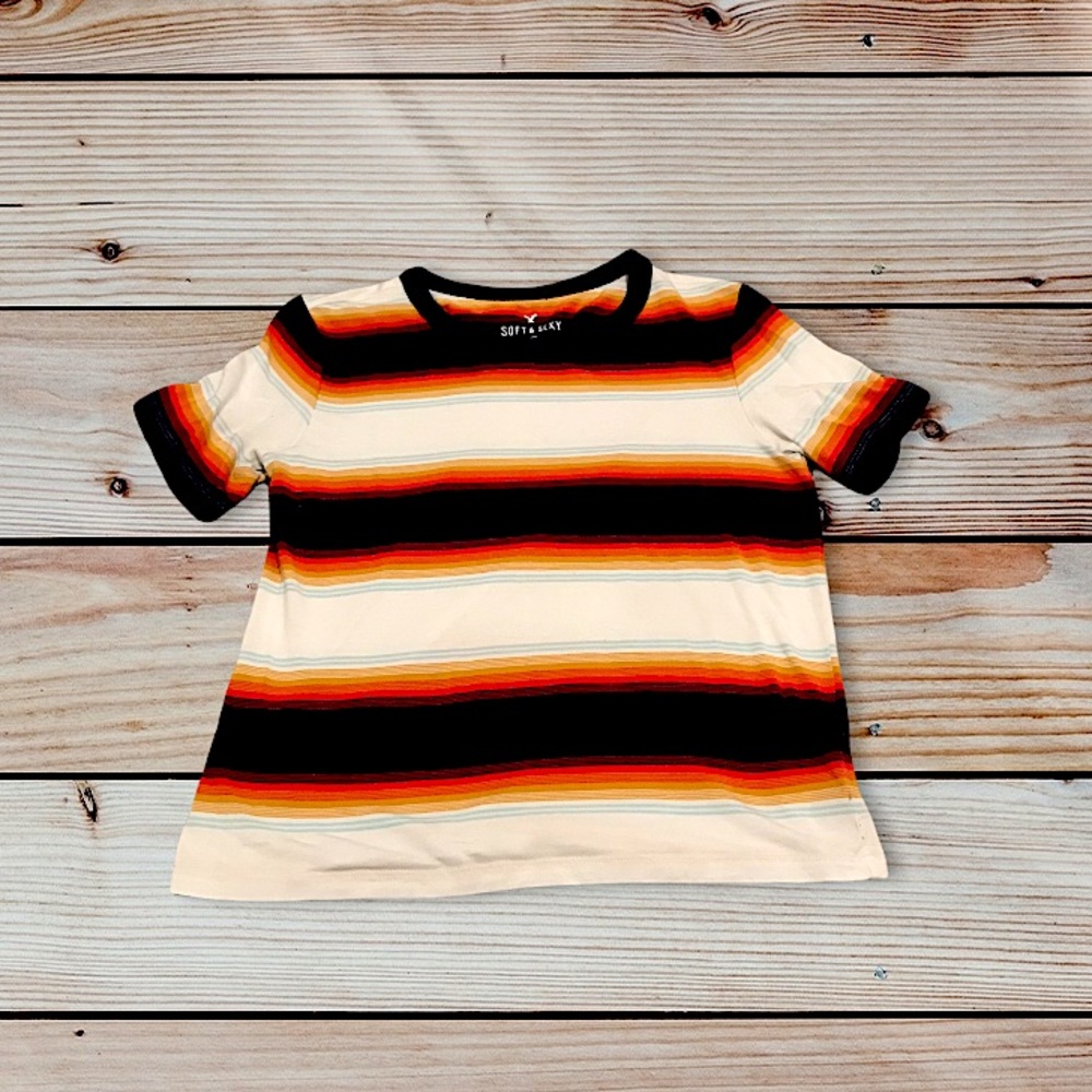 🛍 3/$15 American Eagle Soft & Sexy Striped Shirt